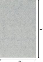 Momeni Charles Wool Hand Tufted Contemporary Indoor Area Rug, Blue, 9' X 12' - Image 3