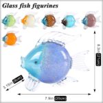 Blue Glass Fish Art Decoration Hand Blown Glass Fish Figurine, Art Paperweight C... - Image 4