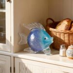 Blue Glass Fish Art Decoration Hand Blown Glass Fish Figurine, Art Paperweight C... - Image 7