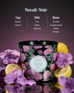 M&SENSE Neroli Noir Scented Candle, 28.2oz 3 Wick Natural Soy Wax Large Candles,... - Image 3