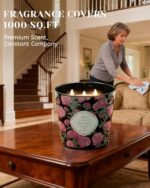 M&SENSE Neroli Noir Scented Candle, 28.2oz 3 Wick Natural Soy Wax Large Candles,... - Image 7
