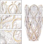 Hand Painted Gold Vase 11.6 inch Tall. (Gold) - Image 4