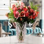Hand Painted Gold Vase 11.6 inch Tall. (Gold) - Image 5