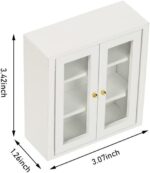 Dollhouse Wall Cabinet Wooden Miniature Cupboard 1:12 Scale Kitchen Furniture Do... - Image 3