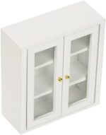 Dollhouse Wall Cabinet Wooden Miniature Cupboard 1:12 Scale Kitchen Furniture Do... - Image 4