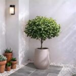 KUTE NEST 12.5" H x 11.4" D Premium Corso Fiberstone Round Tapered Planter with ... - Image 4