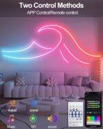 Smart Neon Rope Lights USB, 16.4Ft LED Rope Lights IC & RGB Color Changing with ... - Image 3