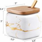 Marble Ceramics Sugar Bowl Ceramic Seasoning Box Ceramic Spice Jars Porcelain Co... - Image 6