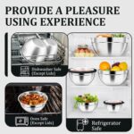 P&P CHEF Mixing Bowls with Visible Airtight Lids Set of 5, 10-Piece Stainless St... - Image 6