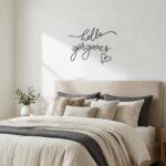 Chedin Black Hello Gorgeous Metal Wall Art Decor,Sign Wall Art,for Living Room O... - Image 5