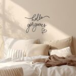 Chedin Black Hello Gorgeous Metal Wall Art Decor,Sign Wall Art,for Living Room O... - Image 6