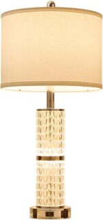 SAIWEYA Crystal Table Lamps Modern 3-Way Dimmable Bedside Lamp with 2 USB Ports ... - Image 7