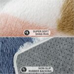 PureCozy Checkered Rug 5x7 for Living Room, Modern Rainbow Shag Rug Super Soft W... - Image 8