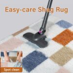 PureCozy Checkered Rug 5x7 for Living Room, Modern Rainbow Shag Rug Super Soft W... - Image 9