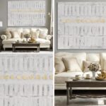 Dolidoteart White Gold Gray Canvas Wall Art, Neutral Abstract Wall Art Print wit... - Image 9