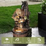 LuxenHome Water Fountain Outdoor, 25" Whimsical Puppy Dog Resin Outdoor Water Fo... - Image 5