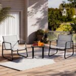 DUMOS 3 Piece Patio Furniture Set，Outdoor Patio Furniture Set with Table, Patio ... - Image 3