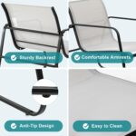 DUMOS 3 Piece Patio Furniture Set，Outdoor Patio Furniture Set with Table, Patio ... - Image 4