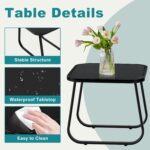 DUMOS 3 Piece Patio Furniture Set，Outdoor Patio Furniture Set with Table, Patio ... - Image 5