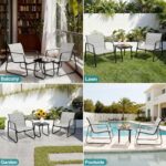 DUMOS 3 Piece Patio Furniture Set，Outdoor Patio Furniture Set with Table, Patio ... - Image 6
