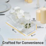2 Pack Leak-Proof Wave Design Acrylic Long Vases for Centerpieces - 24" Clear Fl... - Image 4