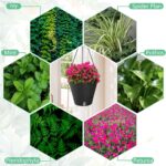 8 Inch Hanging Planters Indoor Outdoor, 3 Pack Plastic Self Watering Plant Pots ... - Image 7