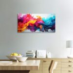 BYXART Abstract Canvas Wall Art for Living Room Colorful Artwork For Bedroom Fan... - Image 4
