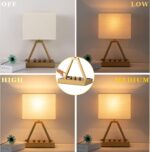 Briever Touch Control Table Lamp, 3-Way Dimmable Desk Lamp with USB C & USB A an... - Image 3