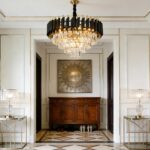 Black Gold Crystal Chandelier Contemporary 20" Modern Living Room Chandeliers K9... - Image 7