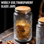 GUEQUITLEX Vintage Glass Jars with Lid, 32OZ Food Storage Containers 2 Pack Clea... - Image 6