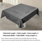 Linen Tablecloth Grey 61 x 157 Inch(155 x 400cm) Rectangular Handmade Grey Table... - Image 3