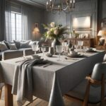 Linen Tablecloth Grey 61 x 157 Inch(155 x 400cm) Rectangular Handmade Grey Table... - Image 7