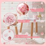 6 PCS Artificial Rose Flowers Hanging Decorations, Dangling Fake Rose with Hooks... - Image 4