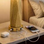 BOBOMOMO 27.5" Gold Table Lamps Set of 2 with USB-A & USB-C Charging Ports, Text... - Image 3