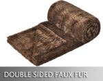 YUSOKI Luxury Faux Fur Throw Blanket(Without Pillows) 2 Layers,3lb,All Ages,Home... - Image 3