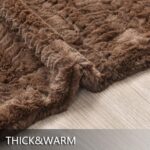 YUSOKI Luxury Faux Fur Throw Blanket(Without Pillows) 2 Layers,3lb,All Ages,Home... - Image 6