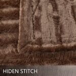 YUSOKI Luxury Faux Fur Throw Blanket(Without Pillows) 2 Layers,3lb,All Ages,Home... - Image 7
