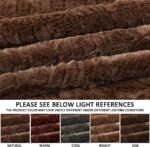 YUSOKI Luxury Faux Fur Throw Blanket(Without Pillows) 2 Layers,3lb,All Ages,Home... - Image 8