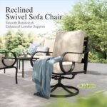 Sophia & William Patio Conversation Set for 5, 3-Seater Sofa, 2 Swivel Chairs an... - Image 3