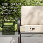 Sophia & William Patio Conversation Set for 5, 3-Seater Sofa, 2 Swivel Chairs an... - Image 5
