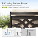 Sophia & William Patio Conversation Set for 5, 3-Seater Sofa, 2 Swivel Chairs an... - Image 7