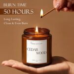 Cedar Wood Candles for Home Scented, Natural Soy Aromatherapy Non Toxic Candles ... - Image 4
