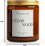Cedar Wood Candles for Home Scented, Natural Soy Aromatherapy Non Toxic Candles ... - Image 7