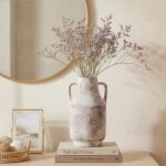 Ceramic Flower Vase with Handles, 11 in Tall Rustic Farmhouse Pottery Vases Deco... - Image 4