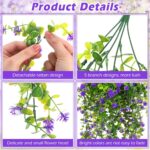 Hotop 6 Pcs Ferns Artificial Hanging Plants Vine Hanging Fake Plants Faux Ferns ... - Image 4