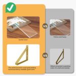 Clear Shelves, Gold Floating Shelves Wall Mounted Set of 2, 8mm Transparent Acry... - Image 5
