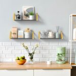 Clear Shelves, Gold Floating Shelves Wall Mounted Set of 2, 8mm Transparent Acry... - Image 8