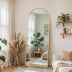 Full Length Mirror, 58" x 18" Arched Full Body Mirror Large Standing Floor Mirro... - Image 3