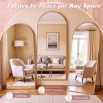 Full Length Mirror, 58" x 18" Arched Full Body Mirror Large Standing Floor Mirro... - Image 6