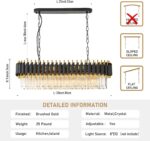 L33 Black and Gold Crystal Chandelier Large 8 Light 3-Tier K9 Crystal Raindrop C... - Image 3